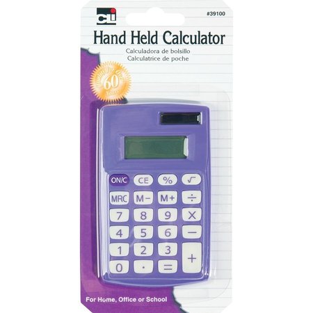Cli Hand Held Calculator, 8-Digit, 12/PK, Assorted 4PK LEO39100ST
